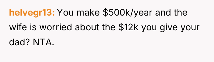 helvegr13 You make $500k/year and the wife is worried about...