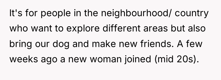 It's for people in the neighbourhood/ country who want to...