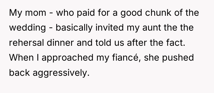 My mom - who paid for a good chunk of...