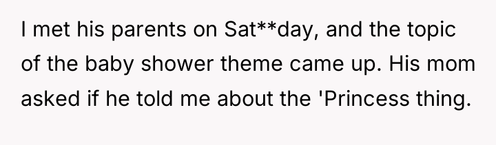 I met his parents on Sat**day, and the topic of...