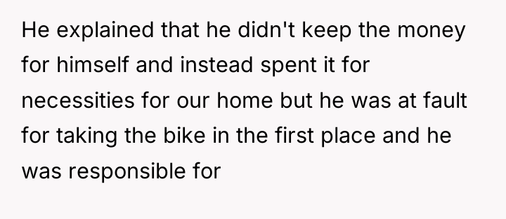 He explained that he didn't keep the money for himself...