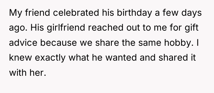 My friend celebrated his birthday a few days ago. His...