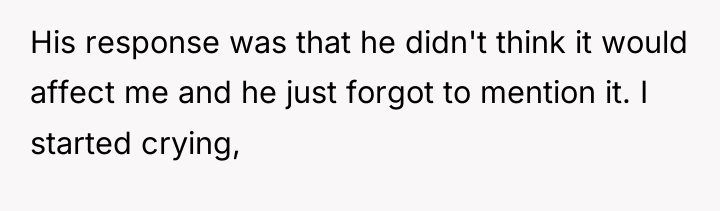 His response was that he didn't think it would affect...