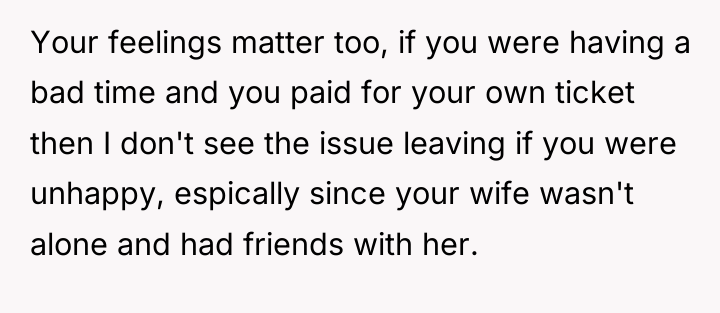 Your feelings matter too, if you were having a bad...