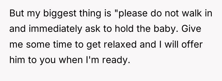 But my biggest thing is "please do not walk in...