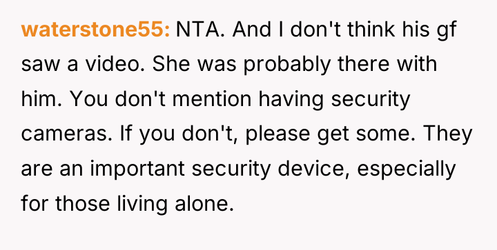 waterstone55 NTA. And I don't think his gf saw a...