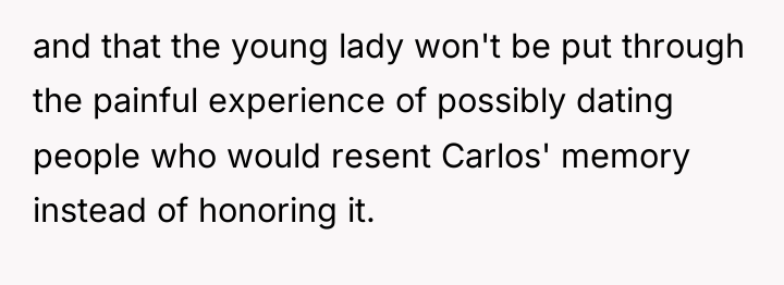 and that the young lady won't be put through the...