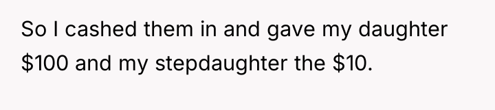 So I cashed them in and gave my daughter $100...