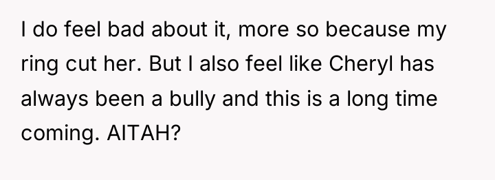 I do feel bad about it, more so because my...