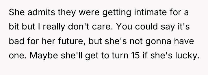 She admits they were getting intimate for a bit but...