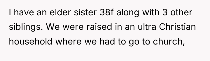 I have an elder sister 38f along with 3 other...
