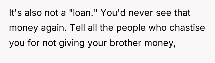 It's also not a "loan." You'd never see that money...