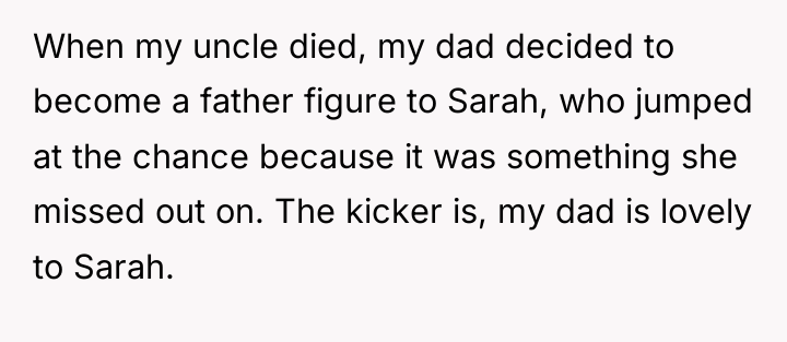 When my uncle died, my dad decided to become a...