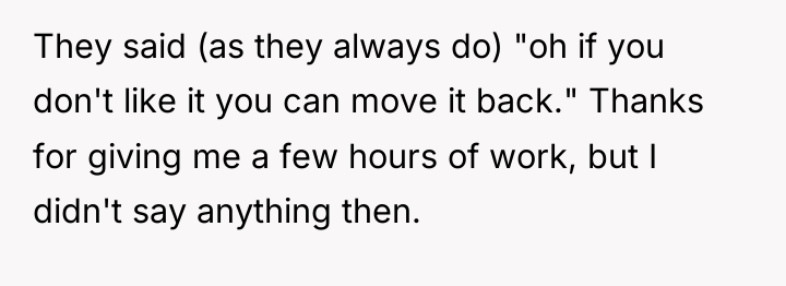 They said (as they always do) "oh if you don't...