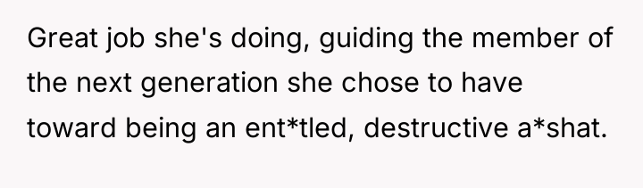 Great job she's doing, guiding the member of the next...