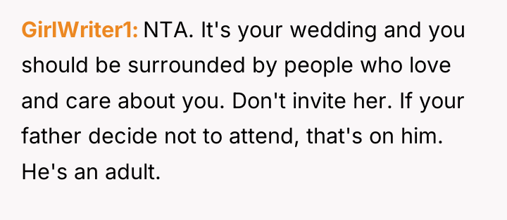 GirlWriter1 NTA. It's your wedding and you should be surrounded...
