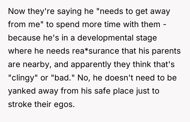 Now they're saying he "needs to get away from me"...