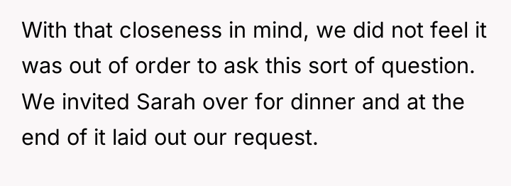 With that closeness in mind, we did not feel it...