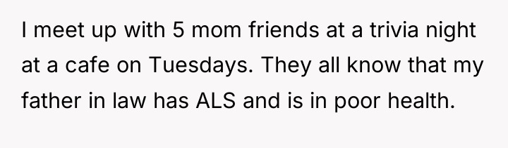 I meet up with 5 mom friends at a trivia...