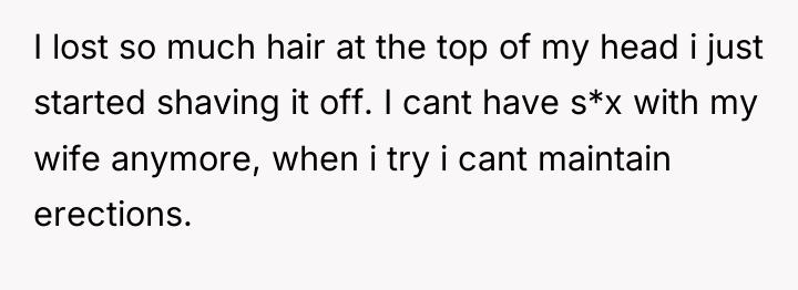 I lost so much hair at the top of my...