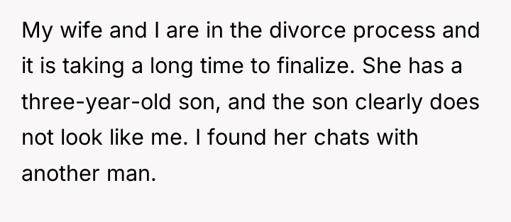 My wife and I are in the divorce process and...