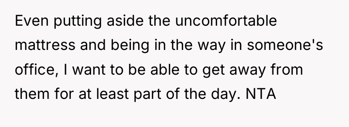 Even putting aside the uncomfortable mattress and being in the...