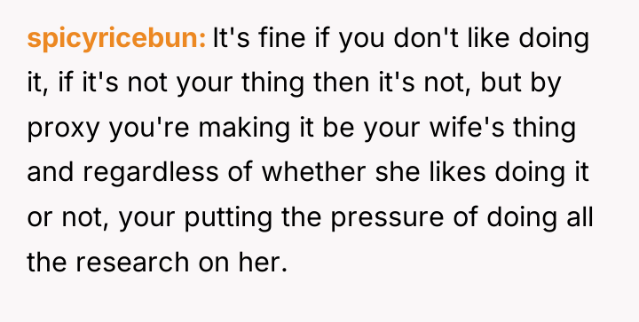 spicyricebun It's fine if you don't like doing it, if...