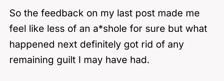 So the feedback on my last post made me feel...