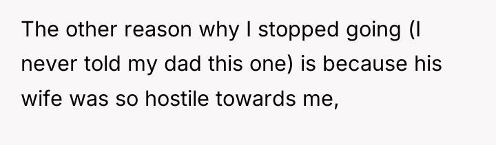 The other reason why I stopped going (I never told...