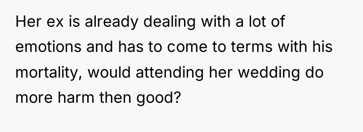 Her ex is already dealing with a lot of emotions...