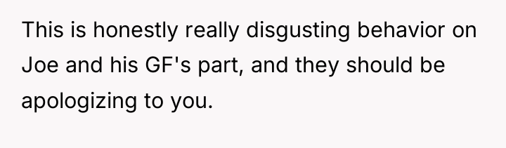 This is honestly really disgusting behavior on Joe and his...