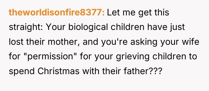 theworldisonfire8377 Let me get this straight: Your biological children have...