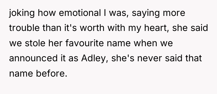 joking how emotional I was, saying more trouble than it's...