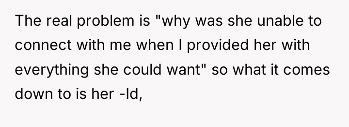 The real problem is "why was she unable to connect...