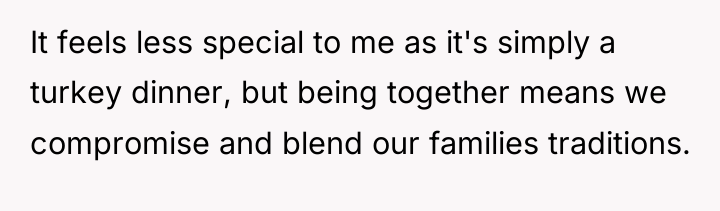 It feels less special to me as it's simply a...