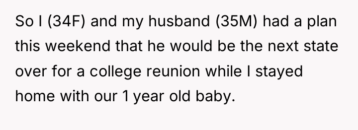 So I (34F) and my husband (35M) had a plan...