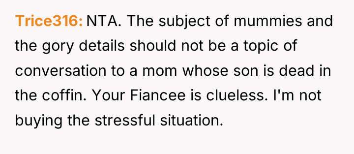 Trice316 NTA. The subject of mummies and the gory details...
