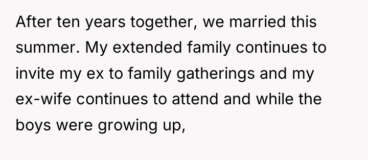 After ten years together, we married this summer. My extended...