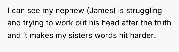 I can see my nephew (James) is struggling and trying...