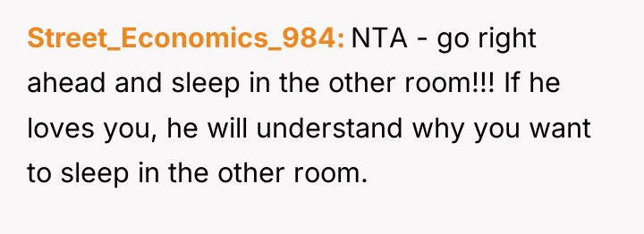 Street_Economics_984 NTA - go right ahead and sleep in the...