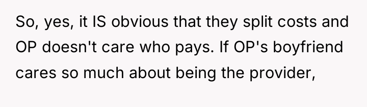 So, yes, it IS obvious that they split costs and...