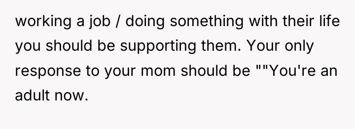 working a job / doing something with their life you...