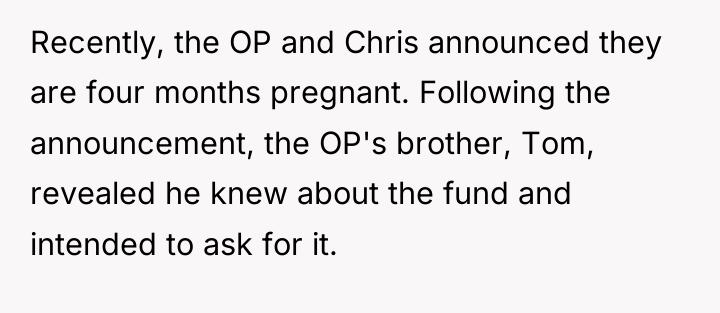 Recently, the OP and Chris announced they are four months...