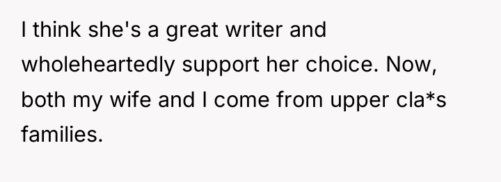 I think she's a great writer and wholeheartedly support her...