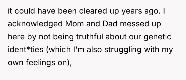 it could have been cleared up years ago. I acknowledged...