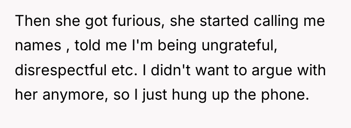 Then she got furious, she started calling me names ,...