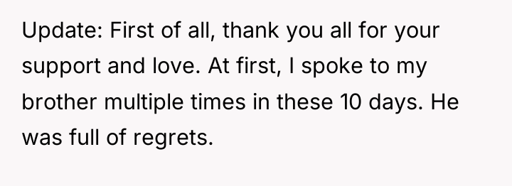 Update: First of all, thank you all for your support...