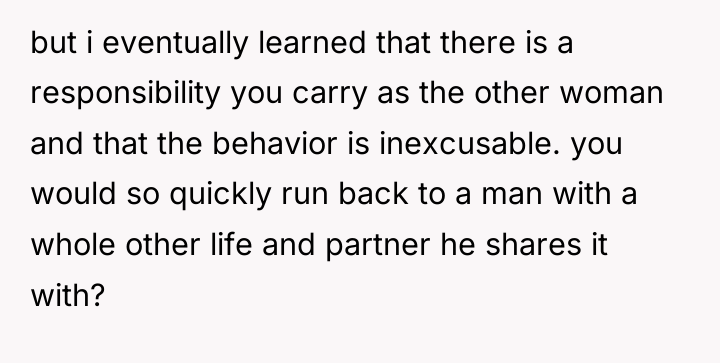 but i eventually learned that there is a responsibility you...