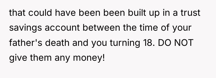 that could have been been built up in a trust...