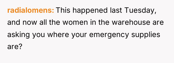 radialomens This happened last Tuesday, and now all the women...